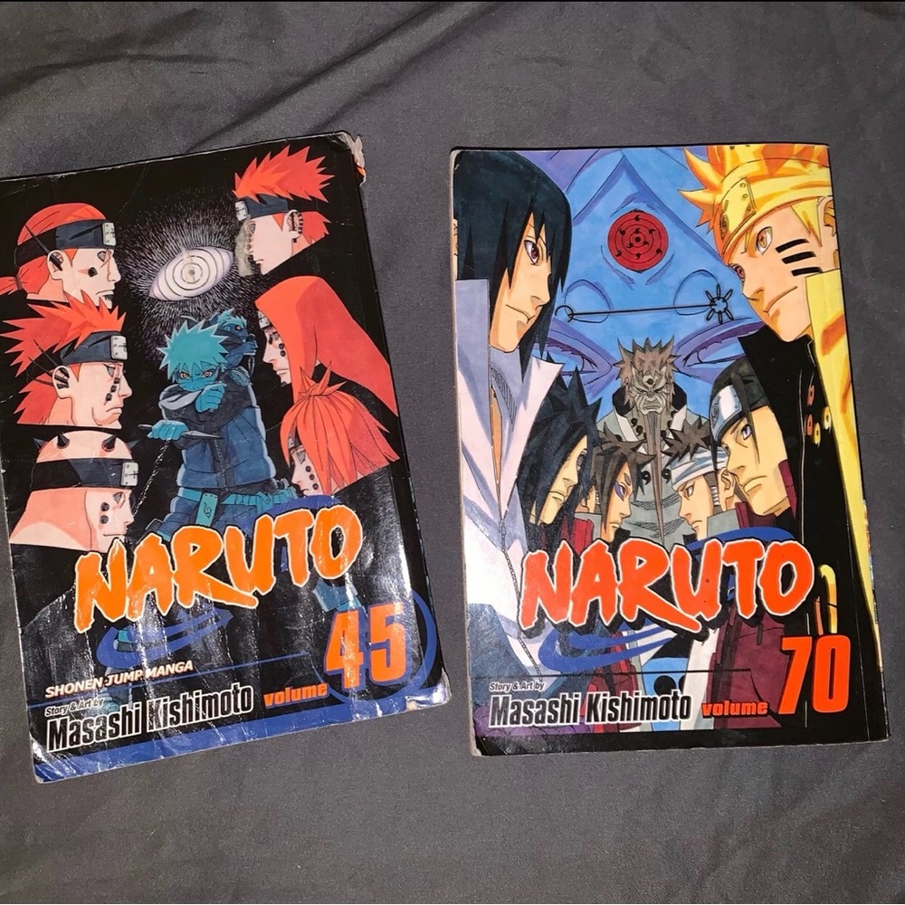 Naruto manga 45 and 70 books